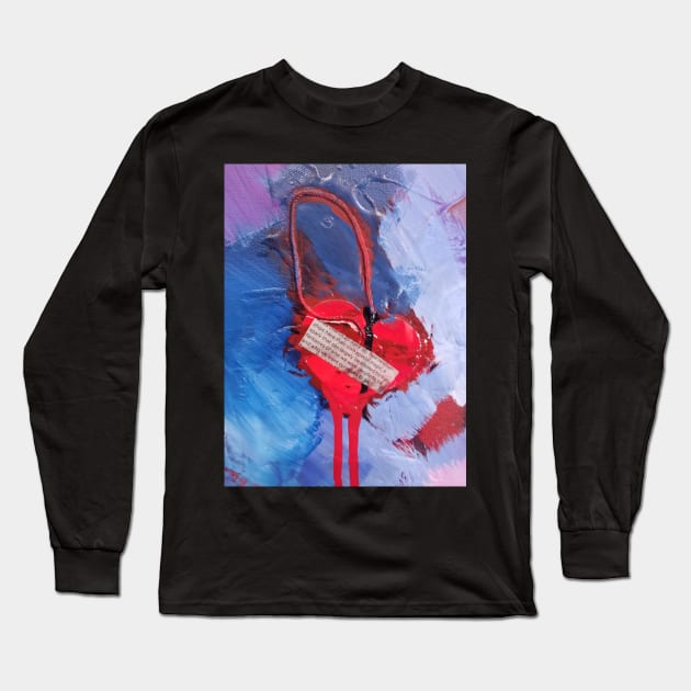 Hanging by a Heart Long Sleeve T-Shirt by KerriCurtisArt